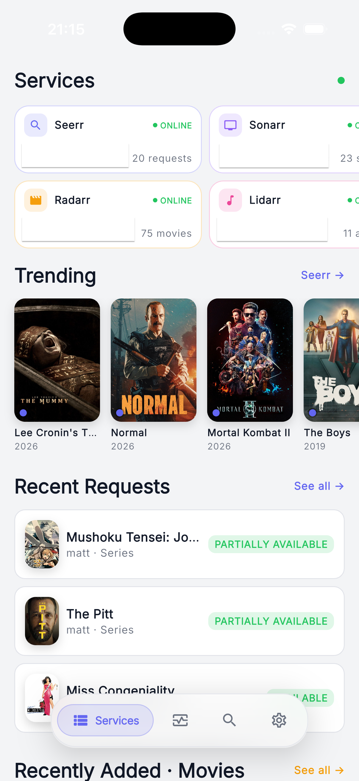 Seekarr home — light theme